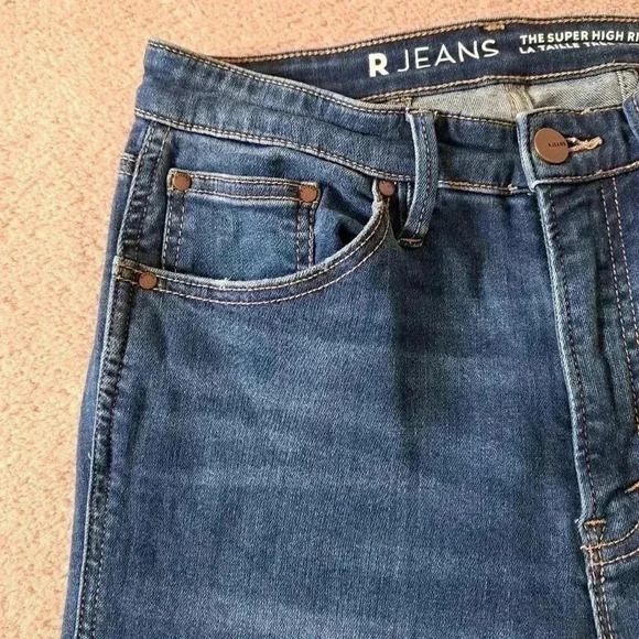Reitmans R Jeans 29 Tall/Long Super High Rise Skinny  Blue Denim Stretch Cotton - Picture 6 of 10